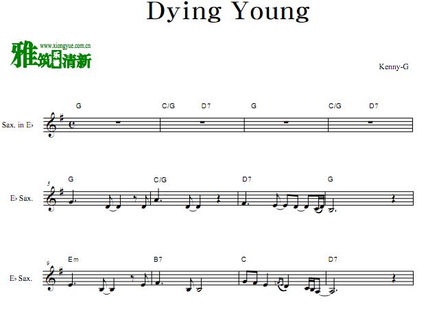 Kenny G肯尼·基 Dying Young降E萨克斯谱