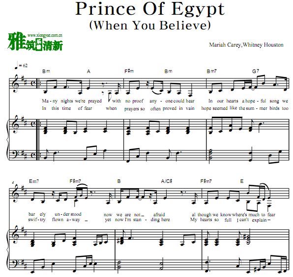 Mariah Carey,Whitney Houston -  Prince Of Egypt (When You Believe)ٰ 