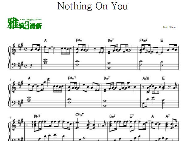 Josh Daniel - 夫妻的世界 OST2 Nothing On You钢琴谱