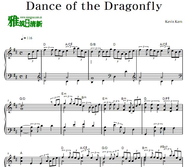 Kevin Kern - Dance of the Dragonfly钢琴谱