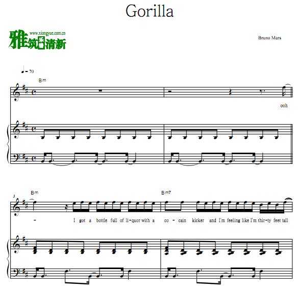 Bruno Mars - Gorillaٰ൯