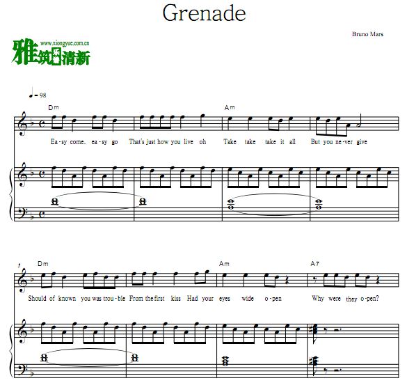 Bruno Mars - Grenade   