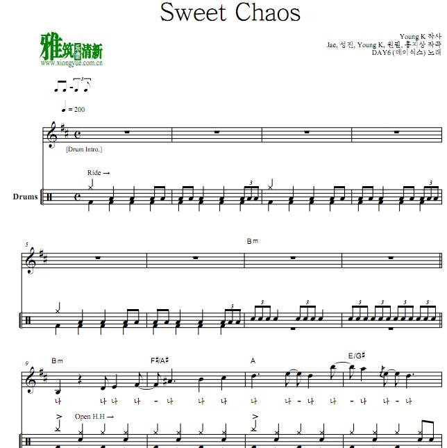 DAY6 - Sweet Chaos鼓谱