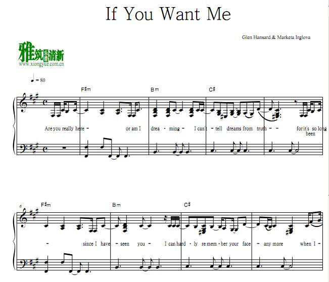 ONCE - If You Want Me钢琴谱