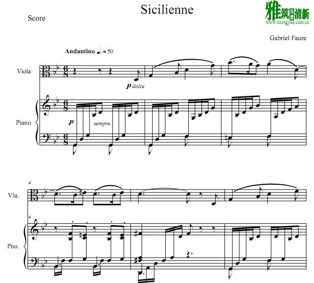    - Sicilienne Op. 78 ٸٰ