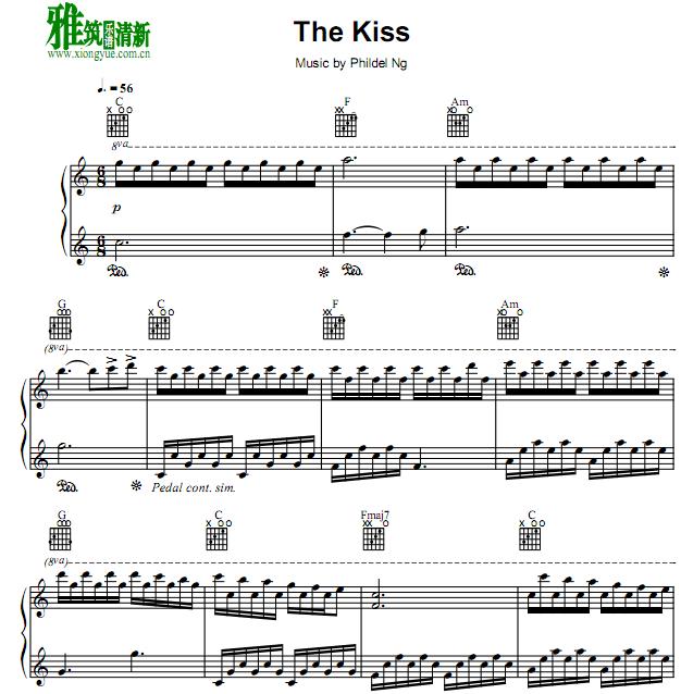 phildel - the kiss钢琴谱