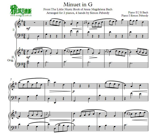 ˫ְ Minuet in G ͺС