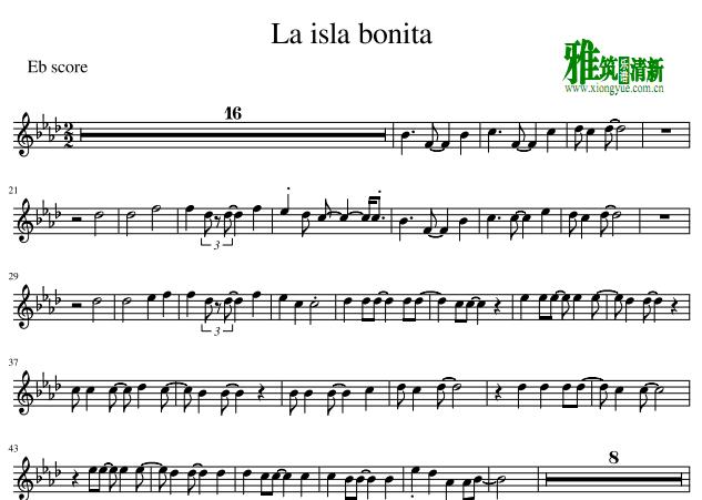 La isla bonita萨克斯谱