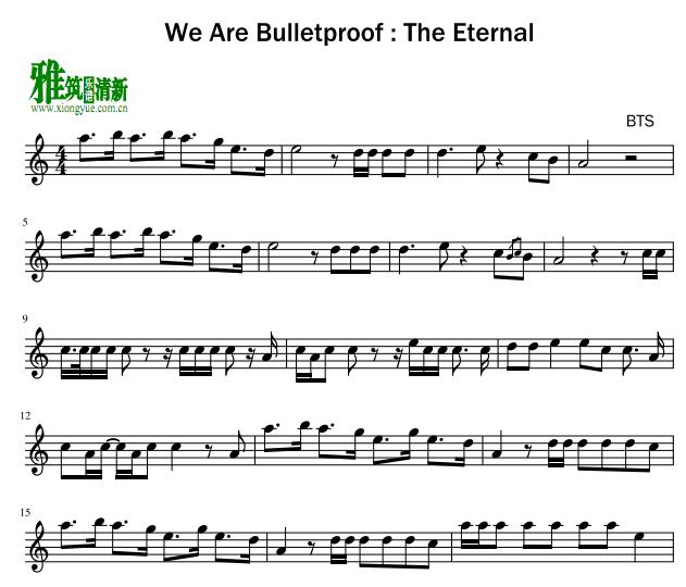 BTS - We are Bulletproof  the Eternal 小提琴谱