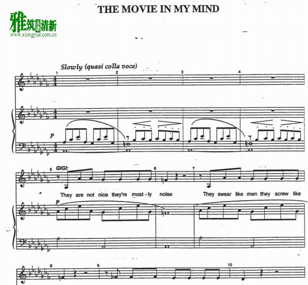 西贡小姐 - the movie in my mind钢琴伴奏谱