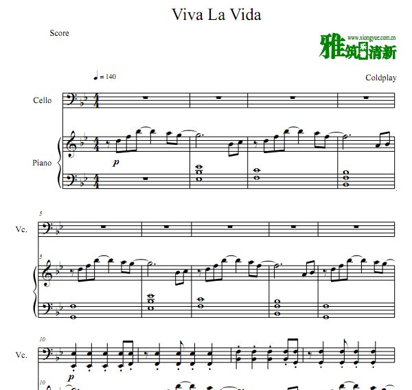 vivalavida钢琴谱,vivalavida钢琴 viva la vida大提琴钢琴谱