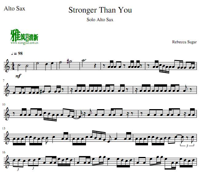 Stronger Than You Alto萨克斯谱