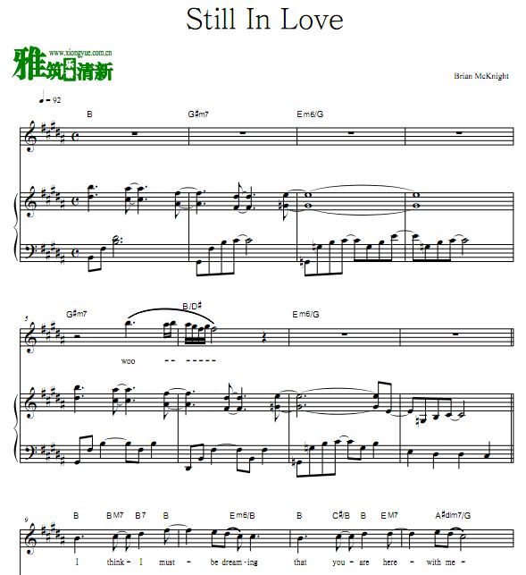 Brian Mcknight - Still In Love钢琴谱 歌谱 正谱