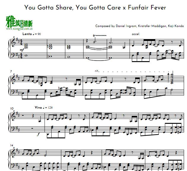 小马宝莉 You Gotta Share, You Gotta Care钢琴谱