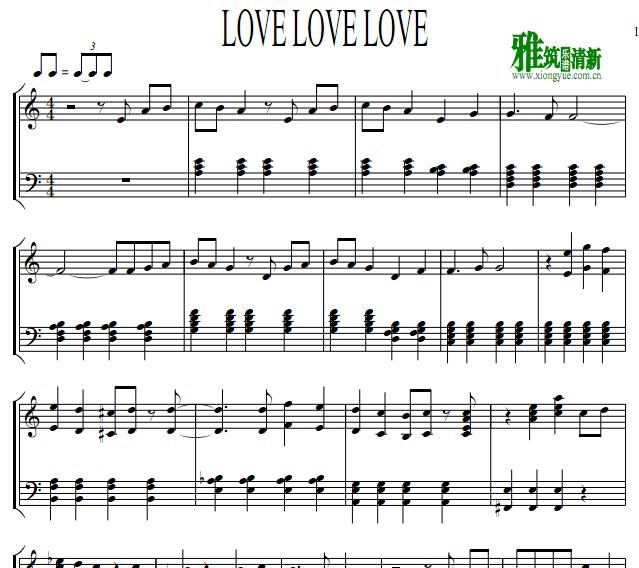 FTISLAND - Love Love Love钢琴谱