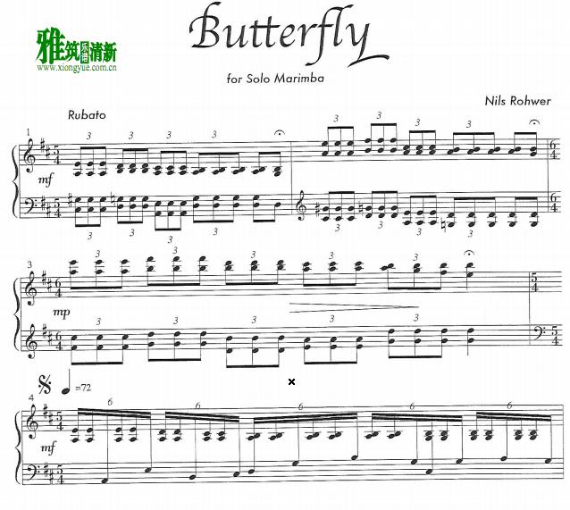 nils rohwer - Butterfly马林巴谱