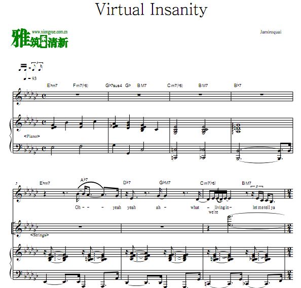 Jamiroquai - Virtual InsanityֶӼ (String,Piano)