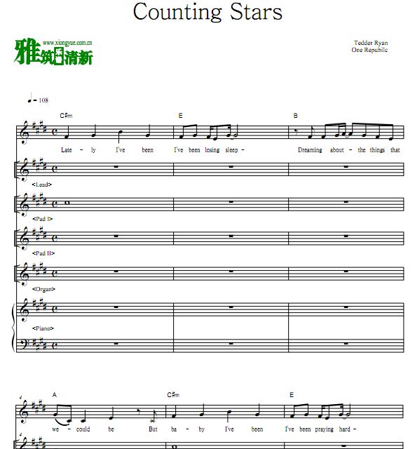 One Republic - Counting Stars(Lead ,Pad,Organ,Piano)