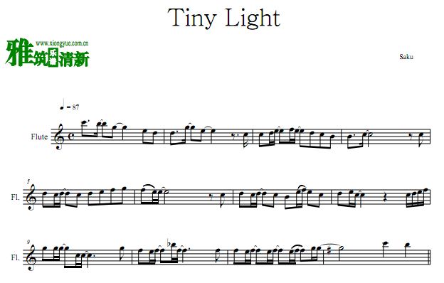 Hanako 地缚少年花子君ED tiny light长笛谱