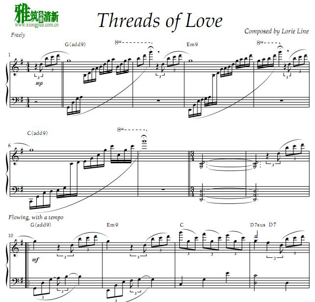 Lorie Line - Threads of Love钢琴谱