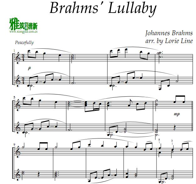Lorie Line - Brahms Lullaby