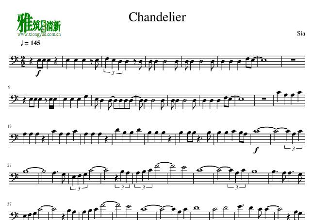 Sia - Chandelier大提琴谱