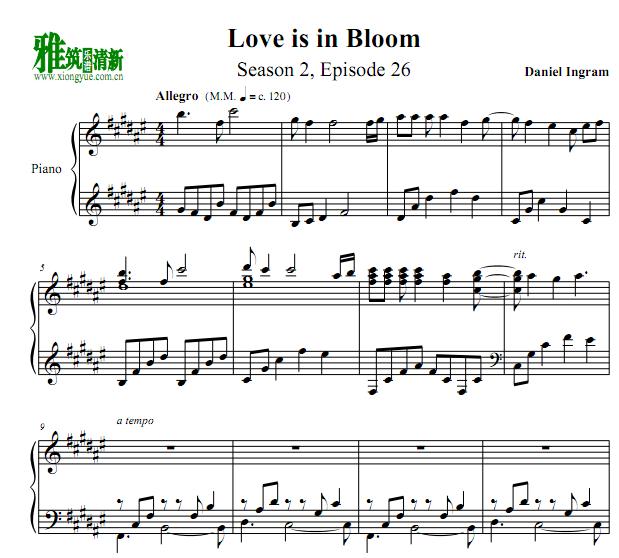 Love is in Bloom钢琴谱