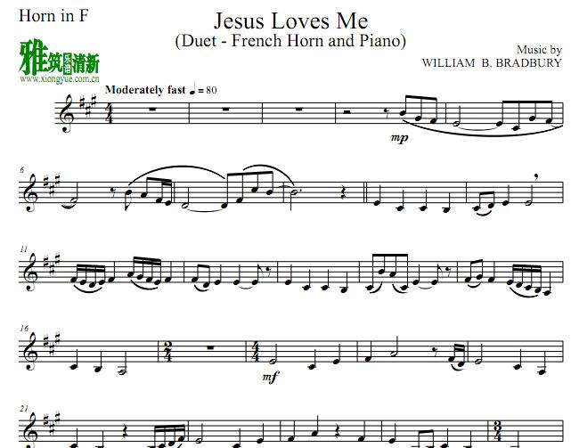 Jesus Loves Me圆号谱