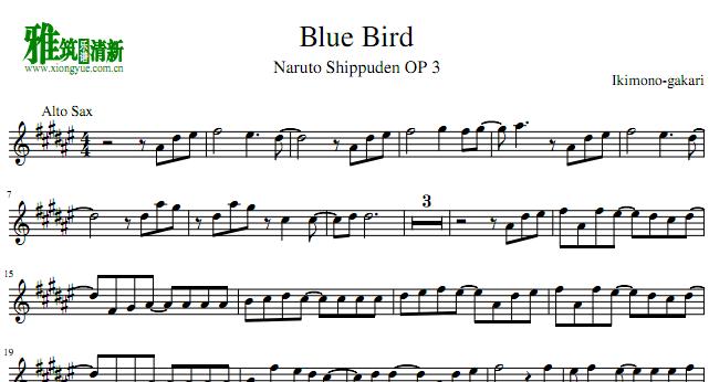青鸟blue bird 萨克斯谱