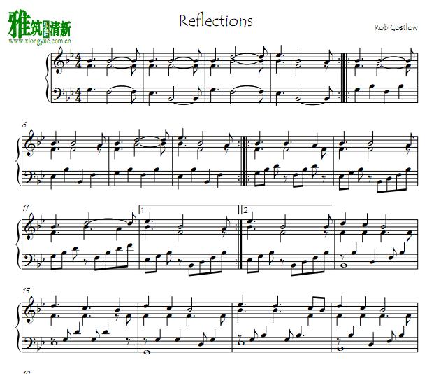 Rob Costlow - Reflections钢琴谱