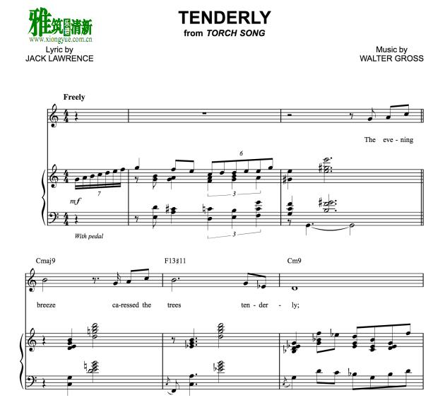 Torch Song - Tenderly钢琴伴奏谱