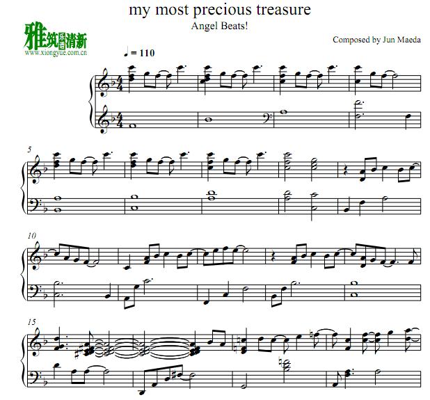 Angel Beats - my most precious treasure钢琴谱