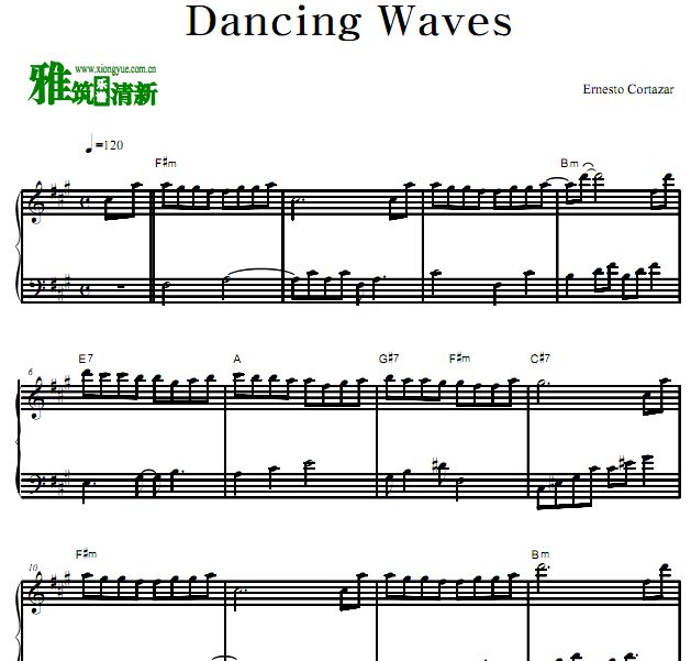 Dancing waves - Ernesto Cartazar钢琴谱