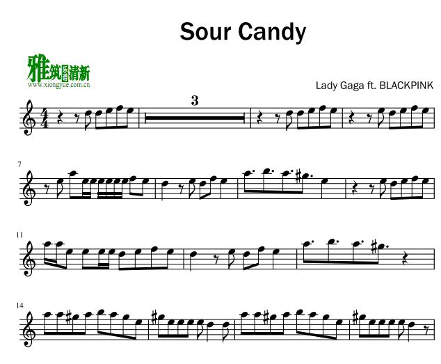 sour candy 小提琴谱