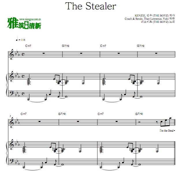 THE BOYZ - The Stealer钢琴弹唱歌谱 正谱