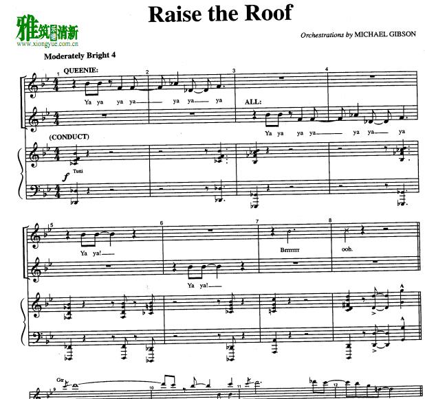 THE WILD PARTY - Raise the Roof钢琴伴奏谱