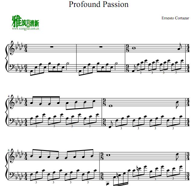 Ernesto Cortazar - Profound Passion钢琴谱