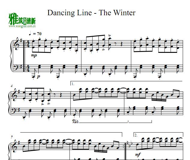 跳舞的线Dancing Line - The Winter钢琴谱