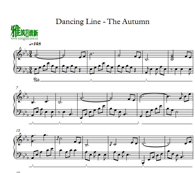 跳舞的线Dancing Line - The Autumn钢琴谱