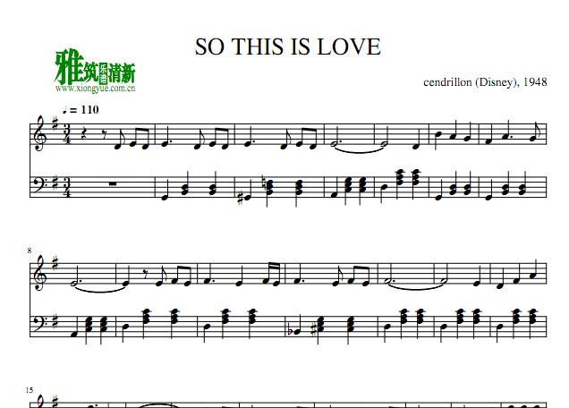 So this is love 钢琴谱