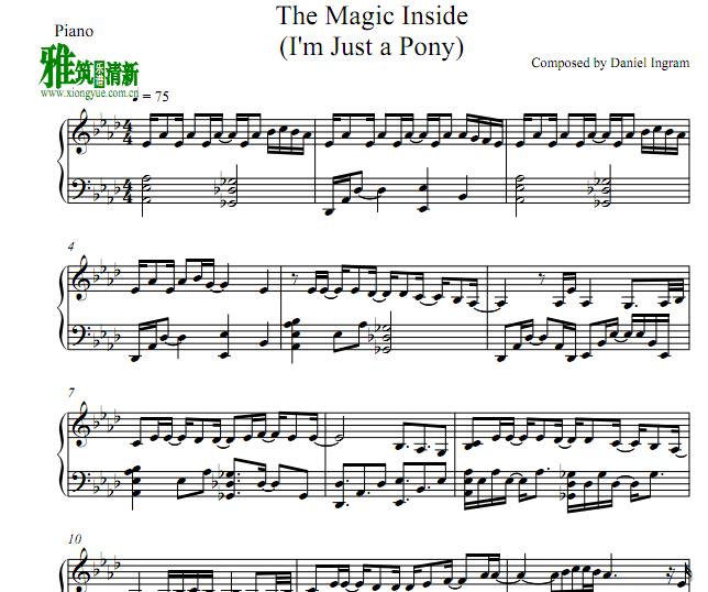 小马宝莉The Magic Inside (I'm Just a Pony)钢琴谱