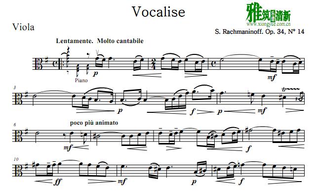 ŵ Vocalise Op.34No.14 