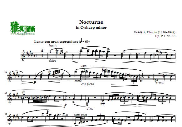 Ф cСҹ Nocturne in c Sharp Minor