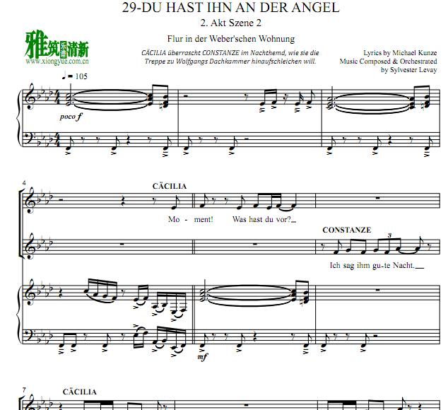 德扎 Mozart! - Du hast ihn an der Angel钢琴伴奏谱