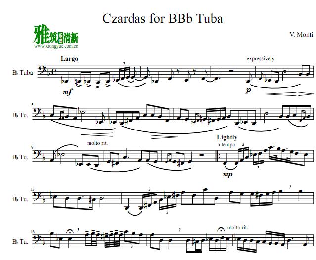 ʲCzardas for BBb Tuba