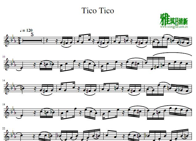 Tico Tico小号谱 