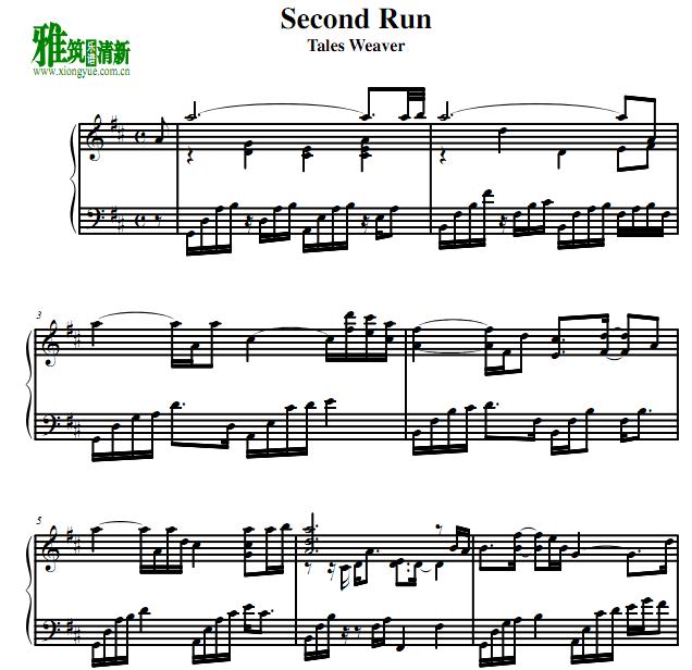 天翼之炼 second run钢琴谱