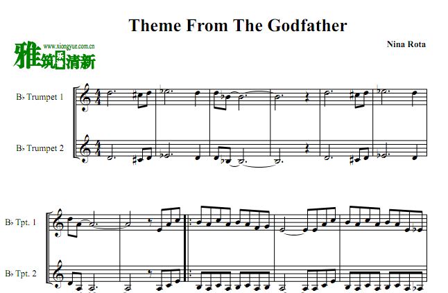 教父 主题曲小号二重奏谱
