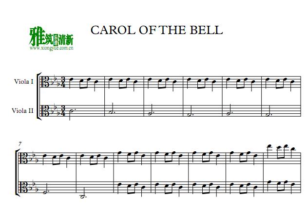 carol of the bell 中提琴二重奏谱