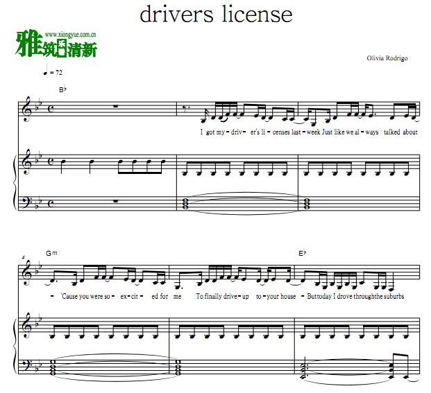 Olivia Rodrigo - drivers license 